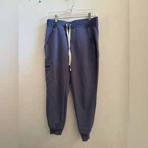 Small petite space navy figs scrub bottoms